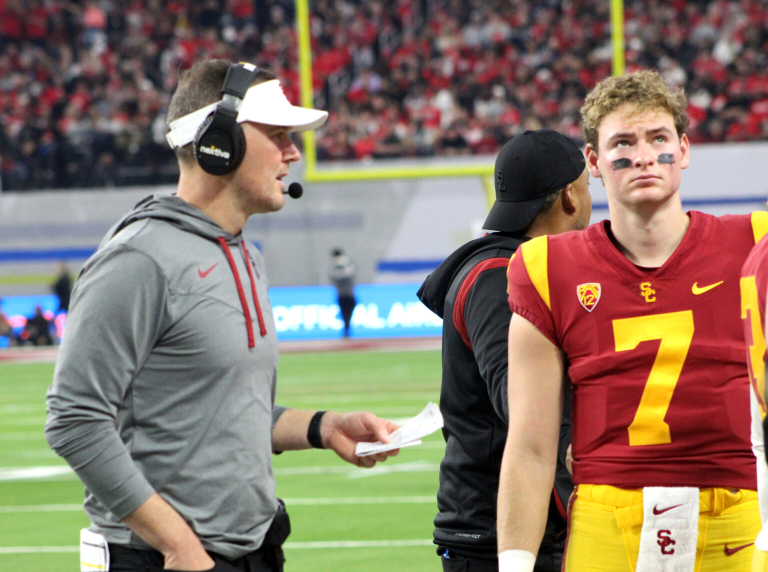 Lincoln Riley Package Lincoln Riley utilizing extra protection for Miller Moss in Big Ten ...